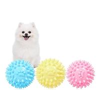 Anomidry gym leggings for women 3 Pack Pet Dog Bouncy Balls, Rubber Bite Resistant Teeth Cleaning Toy Balls for Outdoor Throwing and Recovery Training