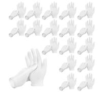 ANOMM 18 Pairs White Working Gloves,Soft Skin-Friendly Moisturising Gloves,White Cotton Gloves for Dry Hands, Stretchy Working Gloves for Coin Handling and Jewelry Inspection Gloves(XXL)