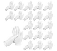 ANOMM 20 Pairs White Working Gloves,Soft Skin-Friendly Moisturising Gloves,White Cotton Gloves for Dry Hands, Stretchy Working Gloves for Coin Handling and Jewelry Inspection Gloves(XL)