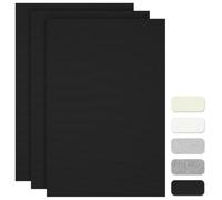 ANOMM 3pcs Linen Repair Patches, Self-Adhesive, 30x20 cm, Black | Premium Quality Material, Easy to Cut, Self-Adhesive Repair Patches for Linen Furniture, Couch, Sofa, Tote Bag, Headboards