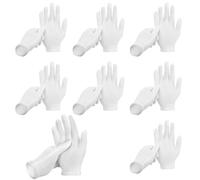 ANOMM 8 Pairs White Working Gloves,Soft Skin-Friendly Moisturising Gloves,White Cotton Gloves for Dry Hands, Stretchy Working Gloves for Coin Handling and Jewelry Inspection Gloves(XXL)