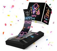 ANOMM Pop Up Birthday Card, Exploding Confetti Birthday Card, Folding Surprise Explosion Box, Funny 3D Birthday Card Mystery Box for Husband, Wife, Colleagues, Family, Kids Party Surprise