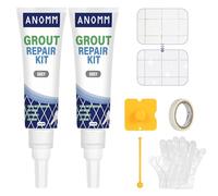 ANOMM Tile Grout Repair Kit, 2 x 120ml Grey Grout Reviver for Tiles, Fast Drying Filler for Restore & Renew Tile Joints, Grout Sealer for Kitchen, Bathroom, Shower Floor, Wall Lines