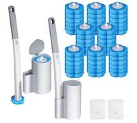 ANOMM Toilet Wand Kit 2 Pack with 48 Refills and 2 Extended Handles, Wall Mounted Disposable Toilet Brush, Toilet Brush and Holder Set for Toilet Bowl Cleaning, Bathroom Cleaning