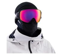 Anon M4S Toric Snow Goggles + Bonus Lens + MFI® Face Mask - Low Bridge Fit (Frame: Black, Lens: Perceive Sunny Red, Spare Lens: Perceive Cloudy Burst)