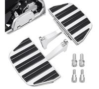 ANONEMOTO Motorcycle Passenger Floorboard Footboard with Mount Bracket Kit Compatible with Harley Davidson Touring Road King Street Glide Road Glide Electra Glide 1993-2024 Streamline, Chrome