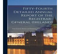 Anonymous Fifty-fourth Detailed Annual Report of the Registrar-General Anonymous Multicolor