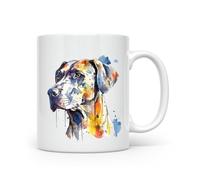 Anonymous Gifting Black Labrador Watercolour Dog Print Mug - Beautiful Glossy Printed Mug