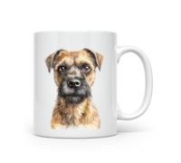 Anonymous Gifting Border Terrier Hand Printed Dog Mug - Beautiful Glossy Printed Mug