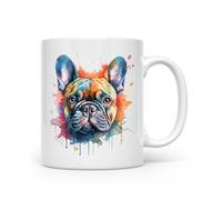 Anonymous Gifting French Bulldog Dog Watercolour Print Mug - Beautiful Glossy Printed Mug