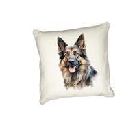 Anonymous Gifting German Shepherd - Watercolour dog printed cushion cover - perfect for dog lovers