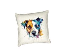 Anonymous Gifting Jack Russell Watercolour dog printed cushion cover - perfect for dog lovers