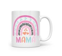 Anonymous Gifting Mama Pink Rainbow Mug - Hand Printed Design - Beautiful Glossy Printed Mug