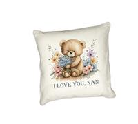 Anonymous Gifting Mother's Day adorable teddy bear printed Nan cushion with a simple I love you sentiment. Matching mugs available