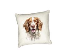 Anonymous Gifting Springer Spaniel - Watercolour dog printed cushion cover - perfect for dog lovers