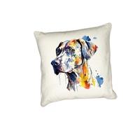 Anonymous Gifting Watercolour dog printed cushion cover - perfect for dog lovers - Black Labrador