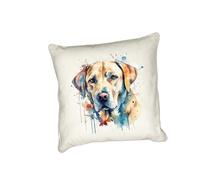 Anonymous Gifting Watercolour dog printed cushion cover - perfect for dog lovers - Yellow Labrador