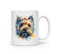 Anonymous Gifting Yorkshire Terrier Dog Watercolour Print Mug - Beautiful Glossy Printed Mug