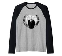Anonymous Global T-Shirt We are Legion Hacking PC Shirt Raglan Baseball Tee