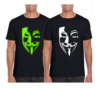 Anonymous Glow in The Dark T-Shirt, Funny Novelty Gifts Kids & Adults Tee Top (Black, 3XL)