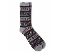Anonymous Ism Jacquard Wool Crew Socks - Grey ONE SIZE Grey