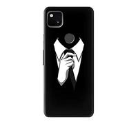 Anonymous Man in Black Suit Case Cover For Google Pixel 4a