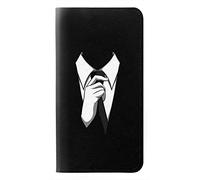 Anonymous Man in Black Suit PU Leather Flip Case Cover For Google Pixel 4a 5G