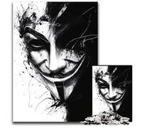 Anonymous Mask Art Vendetta 1000 Pieces Puzzles for Adults Jigsaw Puzzles for Adults Perfect for Teenagers Family Bonding Brain Teaser & DIY Home Decor Gift 1000 PCS(75x50cm)
