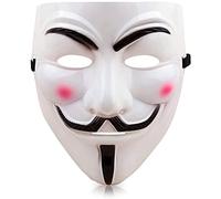 Anonymous Mask White for Adults | V for Vendetta | Anonymous Hacker Mask | Premium Quality | Rigid Plastic | Party Accessory | Cosplay | Halloween | OriginalCup®