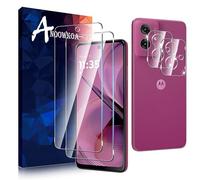 Anoowkoa 2+2 Pack for Motorola Moto G55 5G Screen Protectors and Camera Lens Protectors Guard Tempered Glass Film, Anti Fingerprints Protective Film