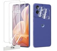 Anoowkoa 2 Pack Screen Protectors for Motorola Moto G85 5G Soft Flexible Not Glassand 2 Pack Camera Lens Tempered Glass Protector Anti Fingerprints Protective Film