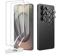 Anoowkoa 2 Pack Screen Protectors for Samsung Galaxy S26 Ultra 5G Soft Flexible Not Glassand 2 Pack Camera Lens Tempered Glass Protector Support Fingerprint Protective Film with Alignment Frame Tool