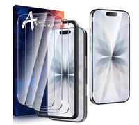 Anoowkoa 3 Pack Premium Screen Protector for iPhone 17 6.3 Inch Tempered Glass Film with Alignment Frame Tool Guard Cover-Genuine Glass-One-Push Super Easy Installation