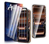 Anoowkoa 3 Pack Premium Screen Protector for iPhone 17 Pro Max 6.9 Inch Tempered Glass Film with Alignment Frame Tool Guard Cover-Genuine Glass-One-Push Super Easy Installation