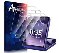 Anoowkoa 3 Pack Premium Screen Protector for Motorola Moto Razr 70 Ultra Tempered Glass Film Guard Cover-Genuine Glass-One-Push Super Easy Installation