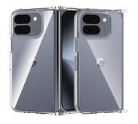 Anoowkoa Case for Google Pixel 10 Pro Fold TPU and Clear PC Hybrid Hard Acrylic Slim Phone Case Clear Ultra Crystal Transparent Protective Back Cover Flexible Bumper Silicone CaseShock Absorption