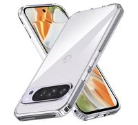 Anoowkoa Case for Google Pixel 9/Google Pixel 9 Pro TPU and Clear PC Hybrid Hard Acrylic Slim Phone Case Clear Ultra Crystal Transparent Protective Back Cover Flexible Bumper Silicone Case