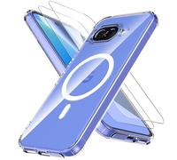 Anoowkoa Magnetic Case for Google Pixel 10a 5G Case,with 2 Pack Google 10a Screen Protector,Fit for MagSafe,Shockproof Protection,Anti-Yellowing,Anti-Scratch,Compatible with Pixel 10a,Clear