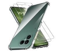 Anoowkoa SOFT Silicone TPU Case Fairphone 6 Phone Case Clear+2 Pack Screen Protectors Tempered Glass Film Protective Bumper Cover TransparentShock Absorption