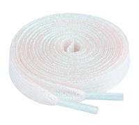 Anopo 2 Pairs Glitter Shoe Laces for Sneakers 10mm Wide Bling Metallic Rhinestone Shoe String for High Tops Pearlescent White 100cm