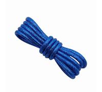 Anopo 2 Pairs Glitter Shoe Laces for Sneakers 4.5mm Round Bling Metallic Shoe String for High Tops Royal Blue 140cm