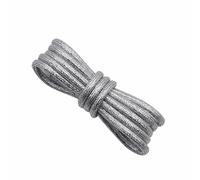 Anopo 2 Pairs Glitter Shoe Laces for Sneakers 4.5mm Round Bling Metallic Shoe String for High Tops Silver 100cm