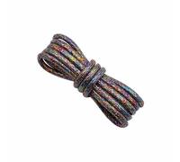 Anopo 2 Pairs Glitter Shoe Laces for Sneakers 4.5mm Round Bling Metallic Shoe String for High Tops Tricolor 140cm
