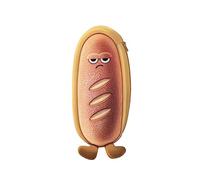 Anopo Bread Pencil Pouch Novelty Toast Baguette Bread Pencil Case Cute Kawaii Stationary Bag Angry Baguette
