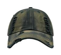 Anopo Ripped Jeans Baseball Cap Vintage Distressed Denim Trucker Hat for Men Women Adjstable Dark Green