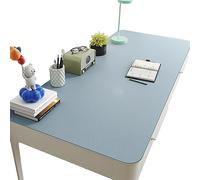 Anopo Silicone Computer Desk Mat Desk Blotter Pad Large Mouse Pad PU Desk Pad Protector Desk Accessories for Keyboard Mouse Water-Oil Proof Blue Grey 15.7"*23.6"
