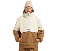 DC Shoes Nexus Reversible 5K Hooded Jacket White Cream Brown - L