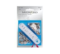 Anorak Snap Fasteners, Silver, 15mm, 10 Pieces