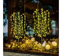 Anordsem Solar Lights Outdoor Decorations: Weeping Willow Tree Light Waterproof for Yard Decor Outside - Garden Fairy LED Lighting Pathway Patio Planter Decorative 2 Pack