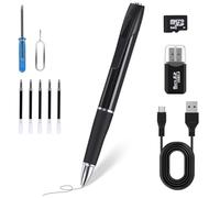 Anoredo Mini Hidden Camera Pen with 64GB Memory Card, 1080P HD Small Nanny Camera, USB Rechargeable Security Body Camera Pen for Indoor Outdoor